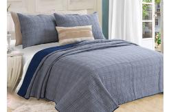 China Washed Solid Geometric Bedspreads And Coverlets 3Pcs 100% Cotton For Home supplier