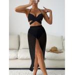 Nylon Three Piece Swimwear for Beach Occasion with Padded Cups for sale