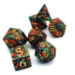 Wear Resistant Metal RPG Dice Handmade Snake Skin Pattern Smooth 16mm for sale