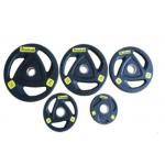 Black Rubber Weight Plates , 2.5kg - 20kg Weight Lifting Plates For Barbell Training for sale