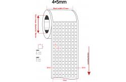 China 4x5mm Thermal Transfer Adhesive Label 1mil White Matte Anti Static Polyimide Label supplier