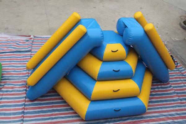Fireproof Material Double Inflatable Water Slide Airtight Tower Slide For Park