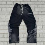 Custom Mens Joggers Wide Leg Flare Baggy Stacked Acid Washed Sweatpants Men Casual 100% Cotton Sweat Pants Trousers for Men for sale