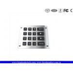 Waterproof illuminated numeric keypad , Panel mount keypad with 16 back-lit keys MKP100-1 for sale