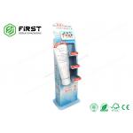 Customized Foldable Cosmetic Pop Cardboard Displays , Corrugated Cosmetics Display Stands