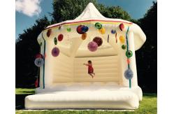 China Custom Made Carpa Hinchable Inflatable Party Tent White Bouncy Castle For Wedding supplier