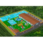Double Stitching Water Park Inflatable Pool Slide  For Teens Customized Color for sale