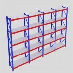 Galvanised Long Span Shelving Q235 Medium Duty Metal Shelving for sale