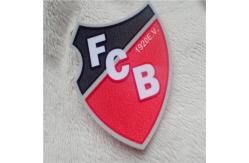 China Durable And Washable Custom Clothing Patches Irregular Shield Plush Chromatically Flocking supplier