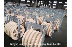 China 1040mm MC Nylon Wheels Conductor Stringing Pulley Block With Galvanized Steel Frame supplier