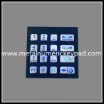 Illuminated Black 16 Key 1.5mm Backlit Numeric Keypad for sale