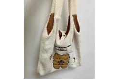 China OEM Soft Plush Bear Tote Bag 66x43cm For Students supplier