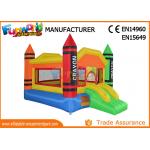 0.55mm PVC Tarpaulin Inflatable Combo With Slides For Kids SGS TUV for sale