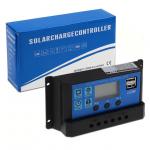 12V 24V 30A 20A 10 Amp PWM Solar Charge Controller 2 USB 5V 2A MCU Control for sale