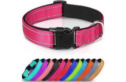 China Breathable Nylon Reflective Dog Collar Multicolor Adjustable supplier
