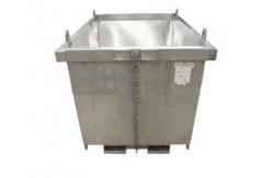 China Low Profile Forklift Dumpster Hopper 4000LBS Self Tipping Dumpster supplier