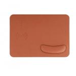 Custom Logo PU Leather Mouse Pad Wireless Charger With Wrist Rest