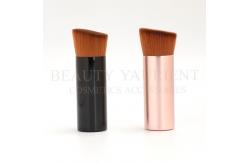 China Aluminum Base Flat Angled Foundation Brush Foundation Buffing Brush 6.8cm supplier