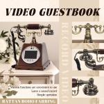Customized Retro Wedding Audio Video Guestbook ABS Plastic Banquet Party Guest Blessing Sign-In Book Customized Voice Message for sale
