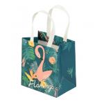 Printed Coloured Paper Carrier Bags Purse Packaging Rivet Flat Paper Handle for sale