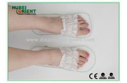 China Comfortable White Disposable Hotel Slippers with Lace Part Top supplier