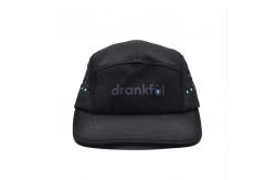 China Triangle Shape Laser Cutting Customized 5 Panel Camper Hat With Linning supplier