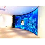 Wall Mounted Curved Transparent Display / Meeting Room Transparent Digital Display for sale