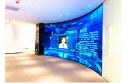 China Wall Mounted Curved Transparent Display / Meeting Room Transparent Digital Display supplier