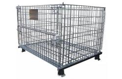 China Supermarket Folding Stackable Wire Mesh Container supplier