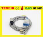 Reusable Mindray 5 leadswire Round 6pin TPU ECG Cable For Patient Monitor for sale