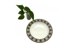 China Durable Melamine Round Plate Tasteless Ripple Dinnerware Salad Plate supplier