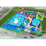 System Project Inflatable Water Park With Pool Slide For Land CE / UL Certificated for sale