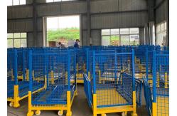 China Collapsible Metal Mesh Industrial Stillages Pallets With Castors supplier