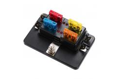 China Circuit 4 Way Marine Fuse Block 63g PBT ATC Fuse Holder With Cover supplier