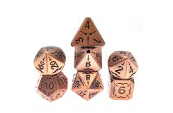 China Metal RPG Dice Set Wear Resistant Durable Gold Black Metal Dice Polyhedral supplier