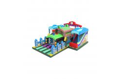 China Train - Inspired Colorful Playground World Customized Inflatable supplier