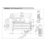 16*1 Character Monochrome SPI Interface Wide Temperature VATN LCD Module