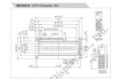 China 16*1 Character Monochrome SPI Interface Wide Temperature VATN LCD Module supplier