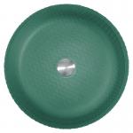Matt Green Bathroom Wash Basins With Faucet No Overflow Vanity Countertop Vessel Sinks