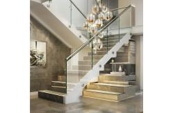 China Stylish PVD Stainless Steel Handrails with 1200mm Height for Glass Staircases supplier