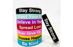 China Customized Silicone Wristbands For Advertising Personalized Silicone Bracelet Promoting Business Event Wristband supplier