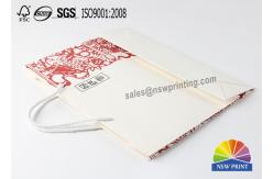 China Customizable Printing Cardboard Paper Shopping Bags With Cotton Rope Handle supplier