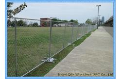China Galvanized Sturdy Temporary Mesh Fencing , Portable Chain Link Fence Steel Feet supplier