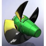 Horizontal Kaplan Turbine Bulb Hydro Turbine / Water Turbine With Double Regulator Speed Governor for sale