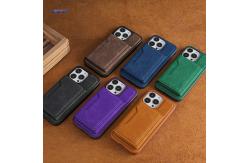 China Customizable Leather Phone Case Magnetic Shockproof For IPhone And Samsung supplier