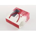 Chinese Tea / Green Tea Recycled Paper Gift Boxes PVC Window  Box with Handle Rope for sale