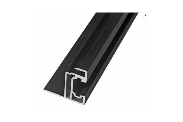 Black Aluminum Solar Panel Frame , Aluminum Extrusion Profiles