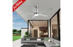 China High Speed 5 Blades Ceiling Fan With Light DC Motor Silver Modern supplier