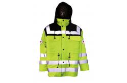 China Class 3 HIVIS Work Clothes Withstand 50 Industrial Washes Safety Rain Jacket supplier