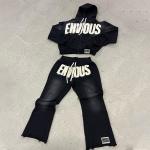 Custom Jogger 2 Piece Set Applique Embroidery Distressed Patch Hoodie Jogging Tracksuit Sweatsuits Sweatpants and Hoodei Set for sale